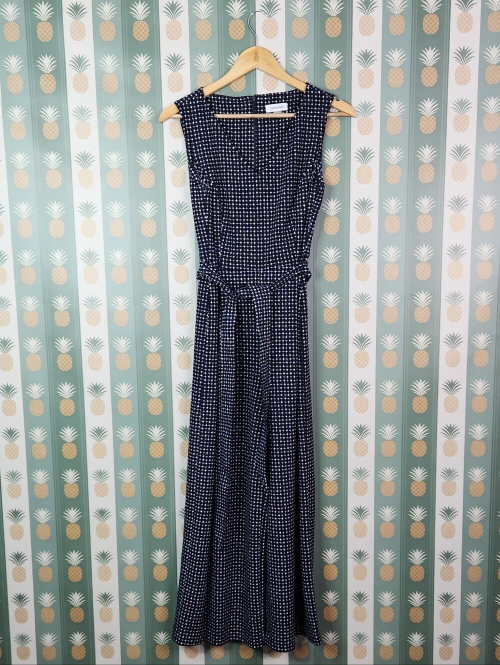 Calvin Klein Belted Cropped Jumpsuit